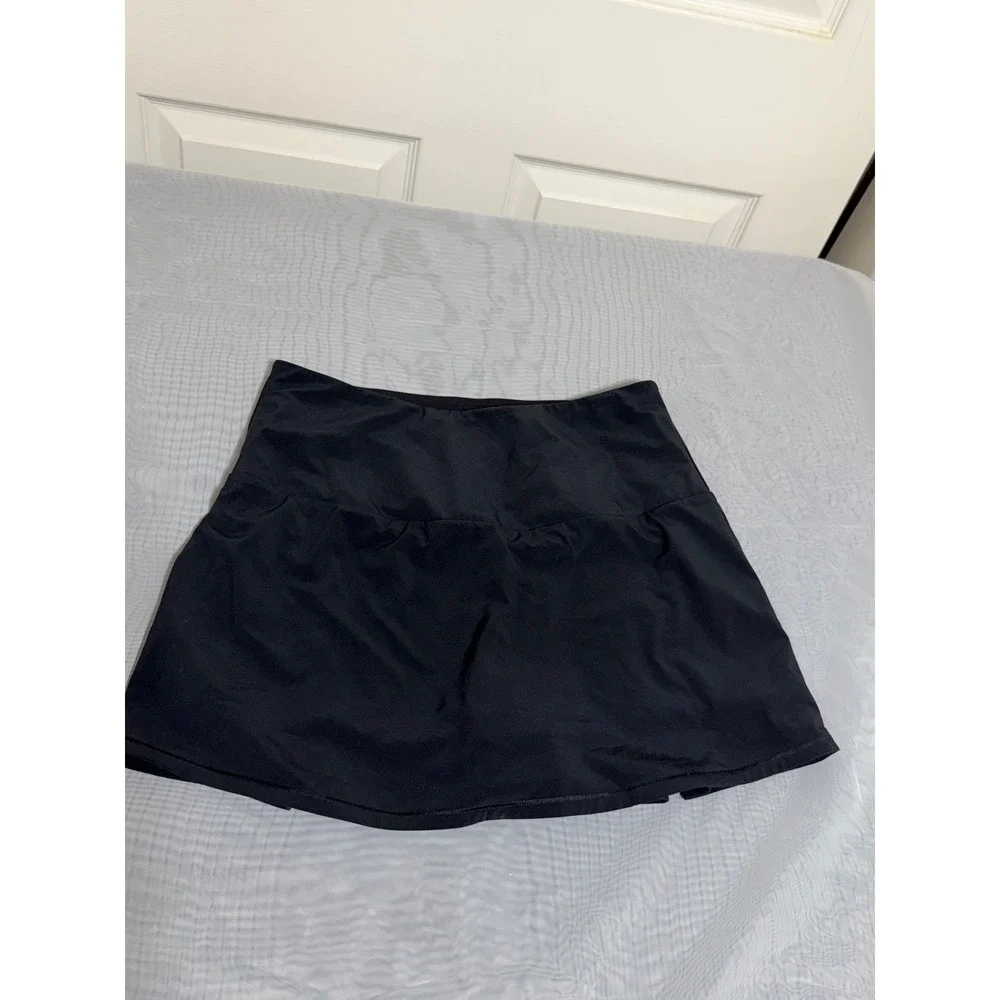 IVL Collective Womens Black Pleated Active Tennis Skort Size 8 Athletic Skirt